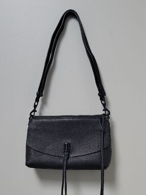 Black Rebecca Minkoff Darren Zip Top Shoulder Convertible Cross Body